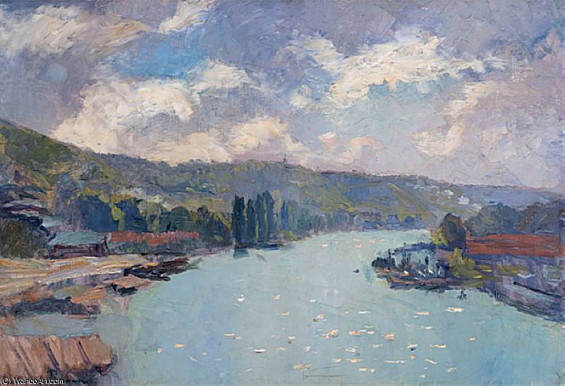 WikiOO.org - Encyclopedia of Fine Arts - Målning, konstverk Albert-Charles Lebourg (Albert-Marie Lebourg) - La Seine a Rouen