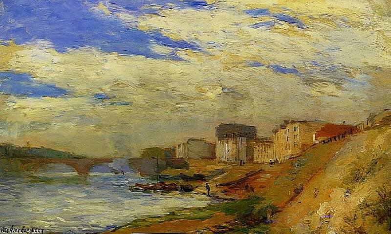 Wikioo.org - The Encyclopedia of Fine Arts - Painting, Artwork by Albert-Charles Lebourg (Albert-Marie Lebourg) - Le Pont de Neuilly a Courbevoie