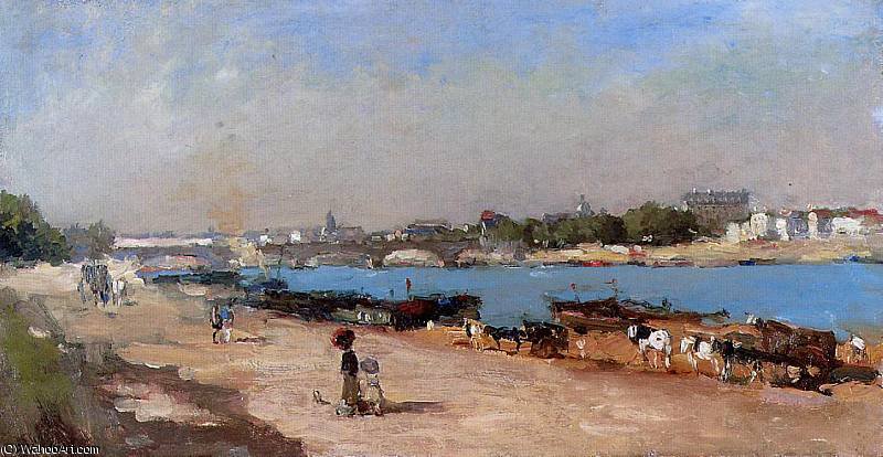 Wikioo.org - The Encyclopedia of Fine Arts - Painting, Artwork by Albert-Charles Lebourg (Albert-Marie Lebourg) - The Banks of the Seine at Bercy
