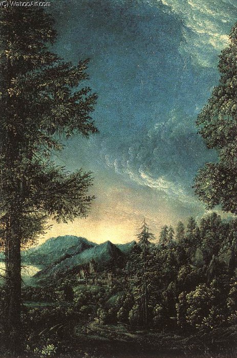 Wikioo.org - The Encyclopedia of Fine Arts - Painting, Artwork by Albrecht Altdorfer - The Danube Valley near Regensburg