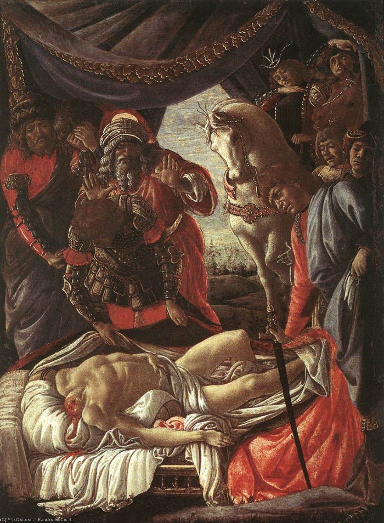 WikiOO.org - Enciklopedija dailės - Tapyba, meno kuriniai Sandro Botticelli - Discovery of murder Holophernes