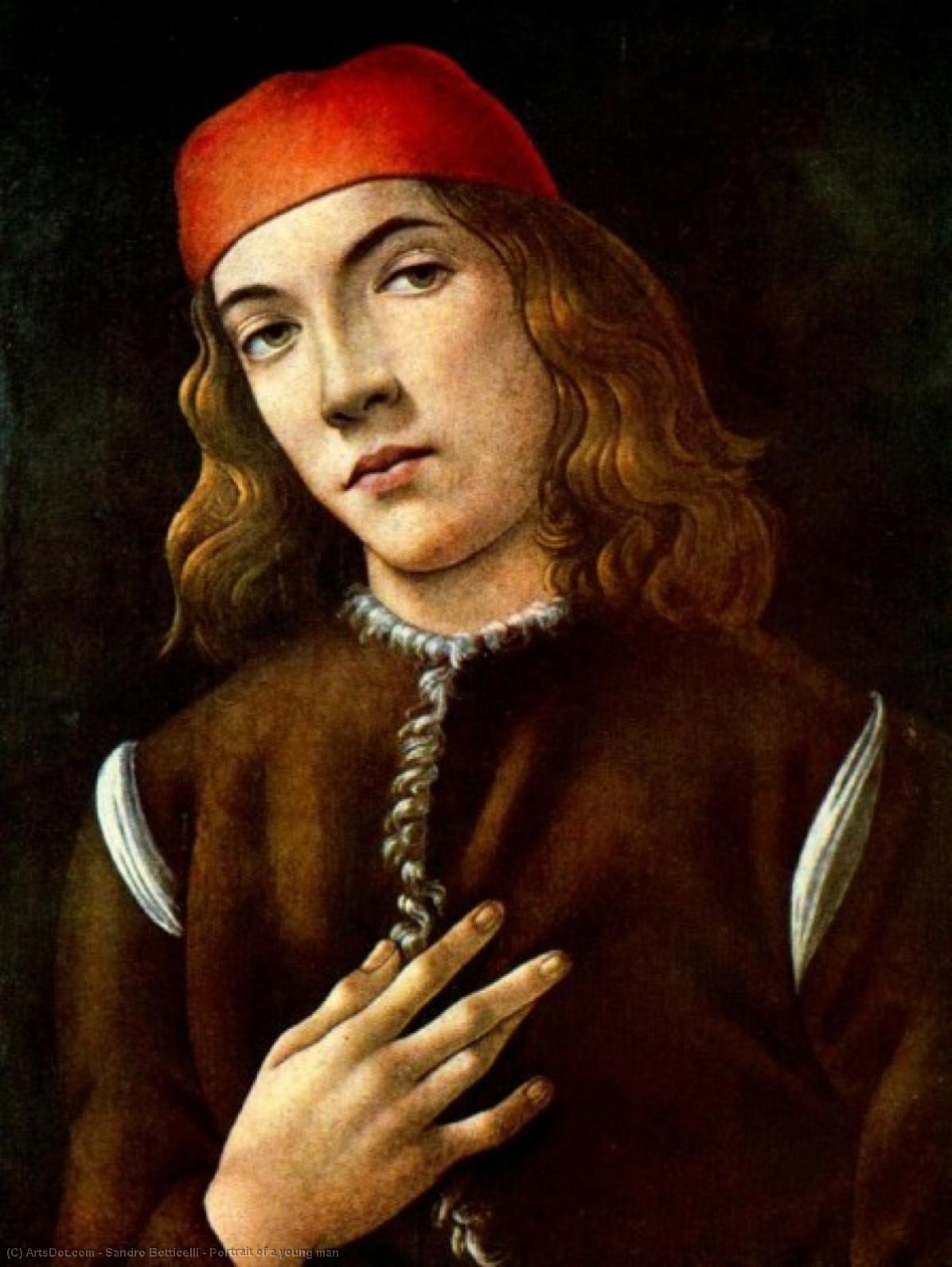 Wikioo.org - The Encyclopedia of Fine Arts - Painting, Artwork by Sandro Botticelli - Portrait of a young man