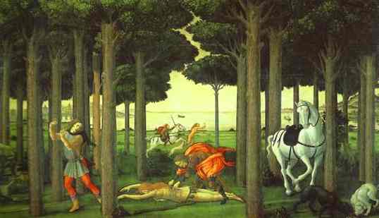 WikiOO.org - Encyclopedia of Fine Arts - Schilderen, Artwork Sandro Botticelli - the infernal hunt