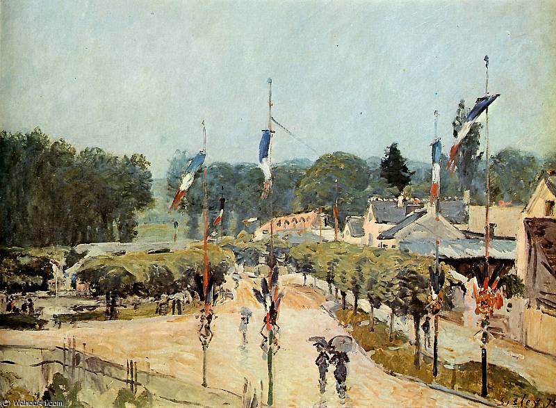 Wikioo.org - The Encyclopedia of Fine Arts - Painting, Artwork by Alfred Sisley - 14 Juli Marly le Roi Sun