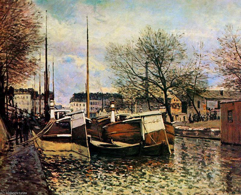 Wikioo.org - The Encyclopedia of Fine Arts - Painting, Artwork by Alfred Sisley - Fishing boat Sun