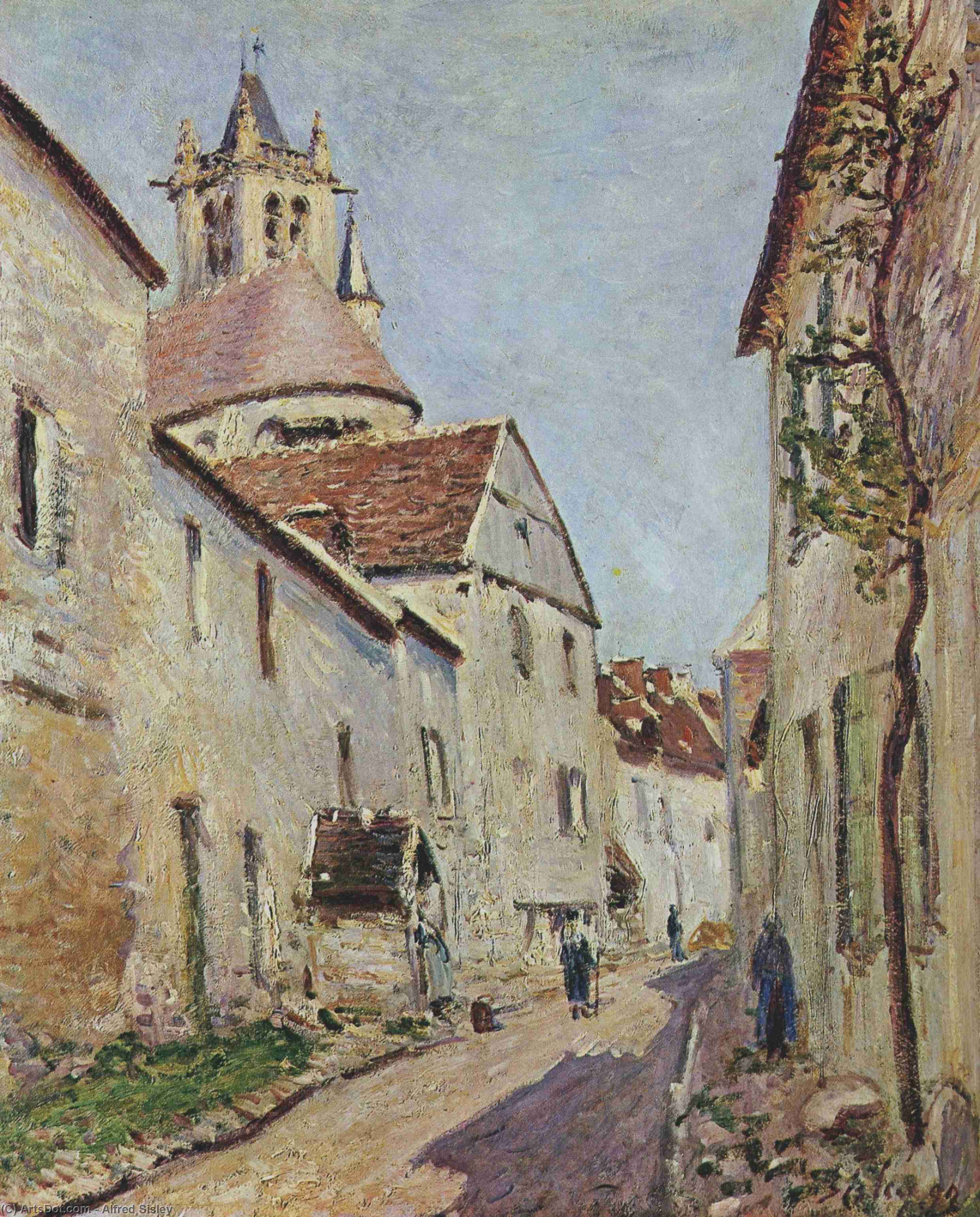 Wikioo.org – L'Encyclopédie des Beaux Arts - Peinture, Oeuvre de Alfred Sisley - Rue de la Tannerie