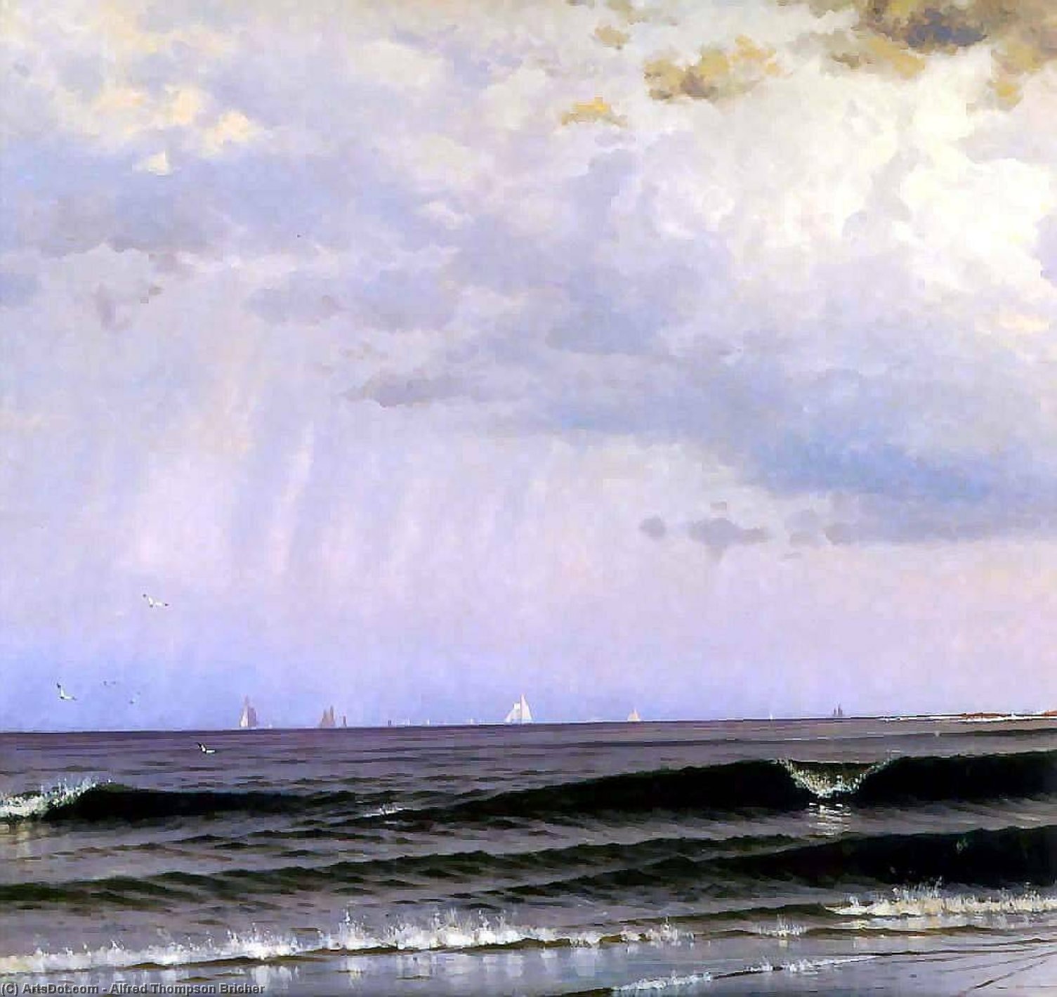Wikioo.org - The Encyclopedia of Fine Arts - Painting, Artwork by Alfred Thompson Bricher - time and tide
