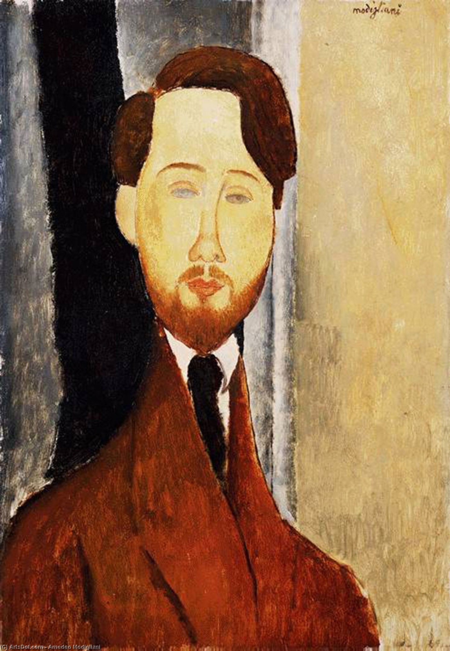 Wikioo.org - The Encyclopedia of Fine Arts - Painting, Artwork by Amedeo Modigliani - Portrait of Leopold Zborowski