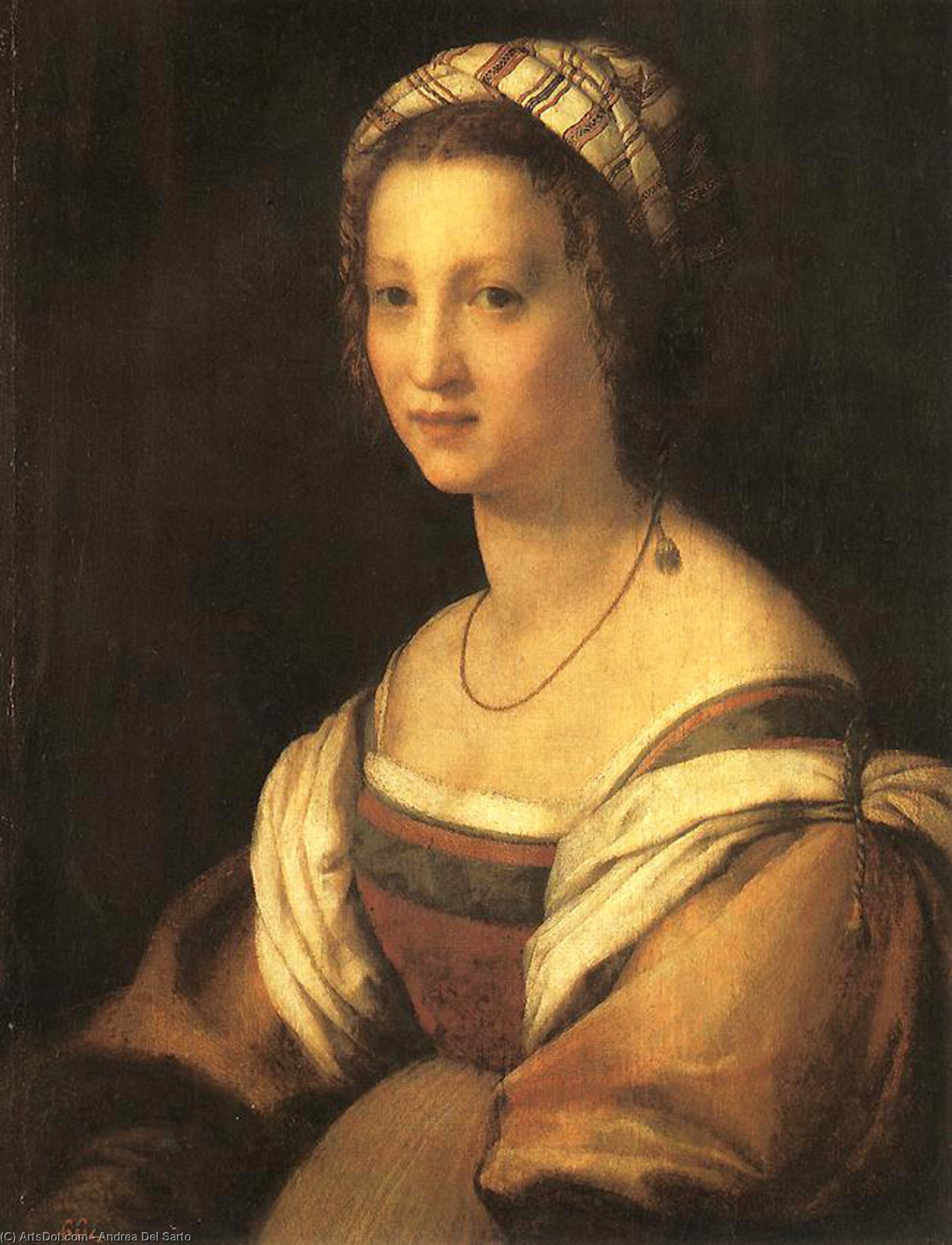 Wikioo.org - The Encyclopedia of Fine Arts - Painting, Artwork by Andrea Del Sarto - Portrait of the Artists Wife