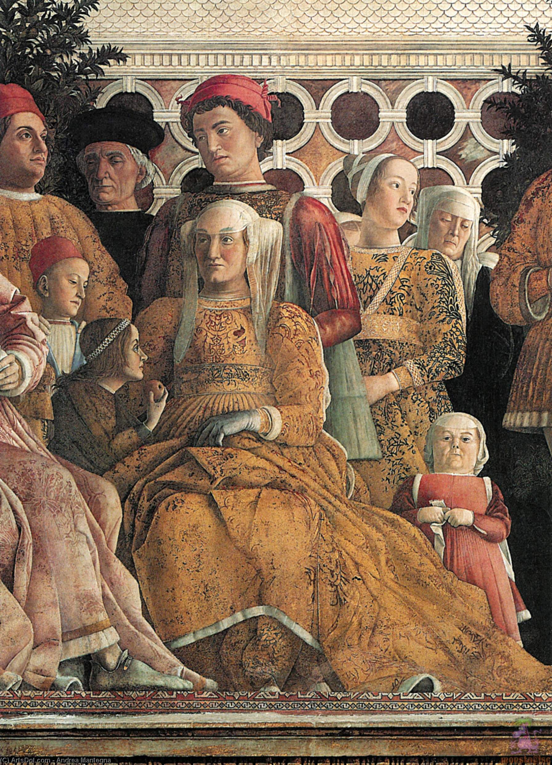 Wikioo.org - The Encyclopedia of Fine Arts - Painting, Artwork by Andrea Mantegna - Camera degli Sposi (detail - )