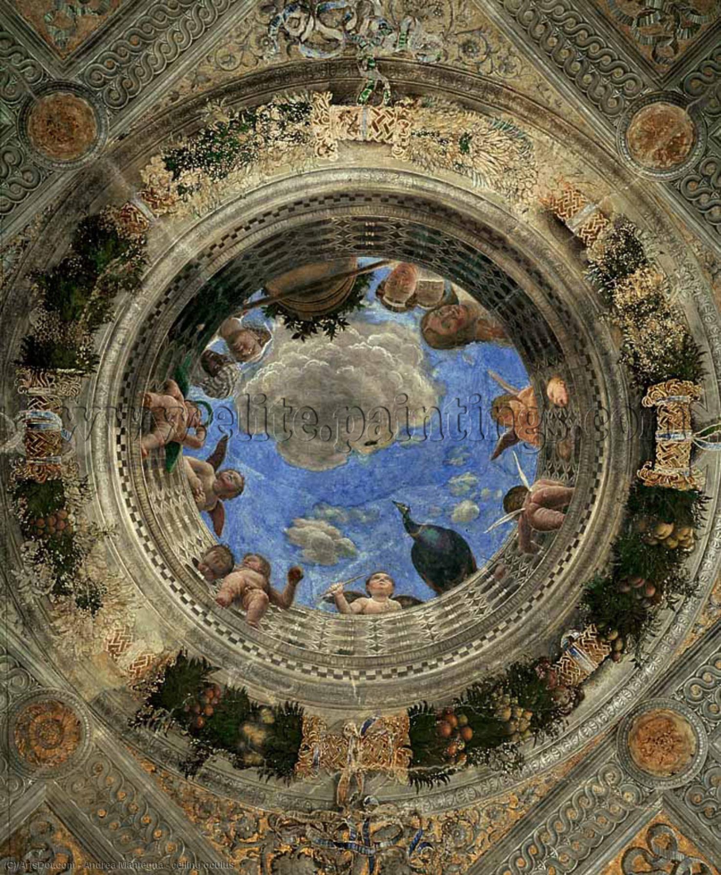 WikiOO.org - Encyclopedia of Fine Arts - Maalaus, taideteos Andrea Mantegna - ceiling oculus
