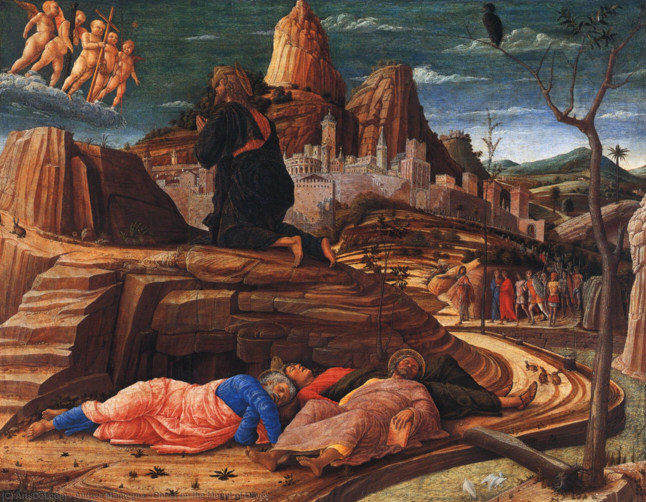 WikiOO.org - Энциклопедия изобразительного искусства - Живопись, Картины  Andrea Mantegna - христос на горе самого  маслины  -