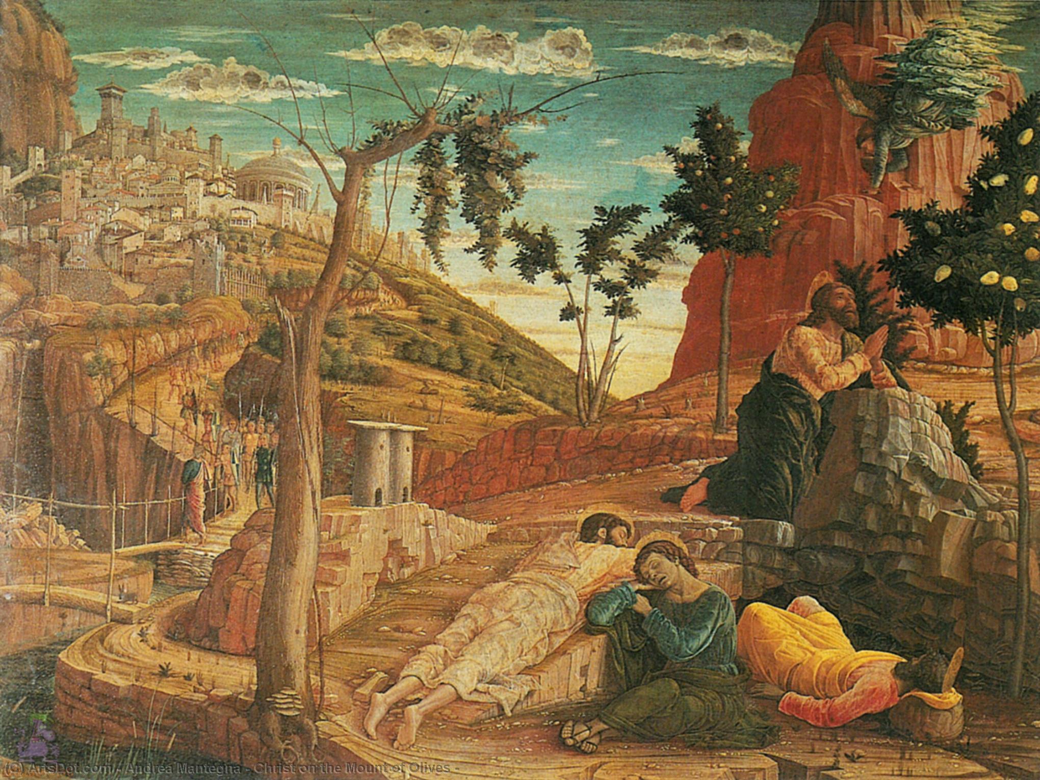 Wikioo.org - The Encyclopedia of Fine Arts - Painting, Artwork by Andrea Mantegna - Christ on the Mount of Olives -