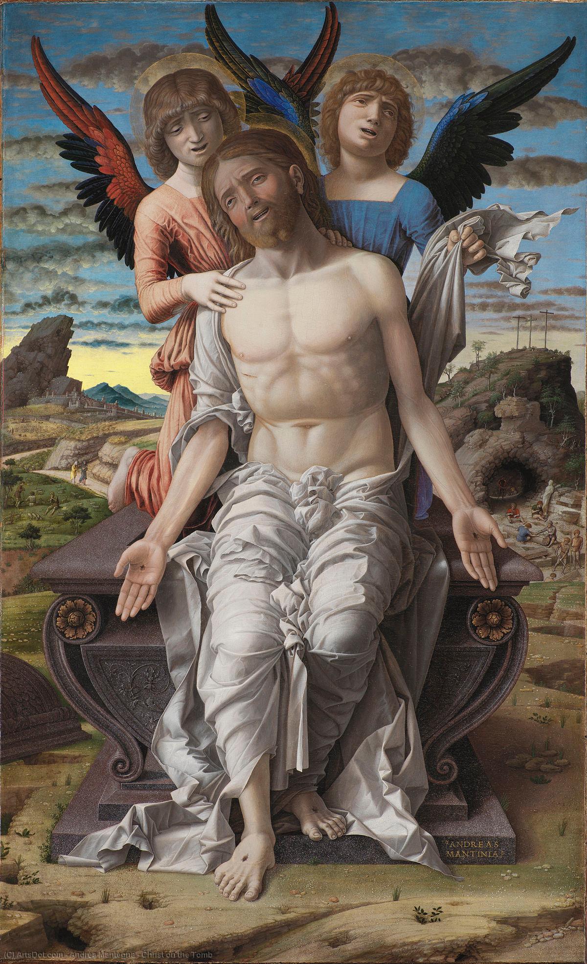 WikiOO.org - Encyclopedia of Fine Arts - Maleri, Artwork Andrea Mantegna - Christ on the Tomb