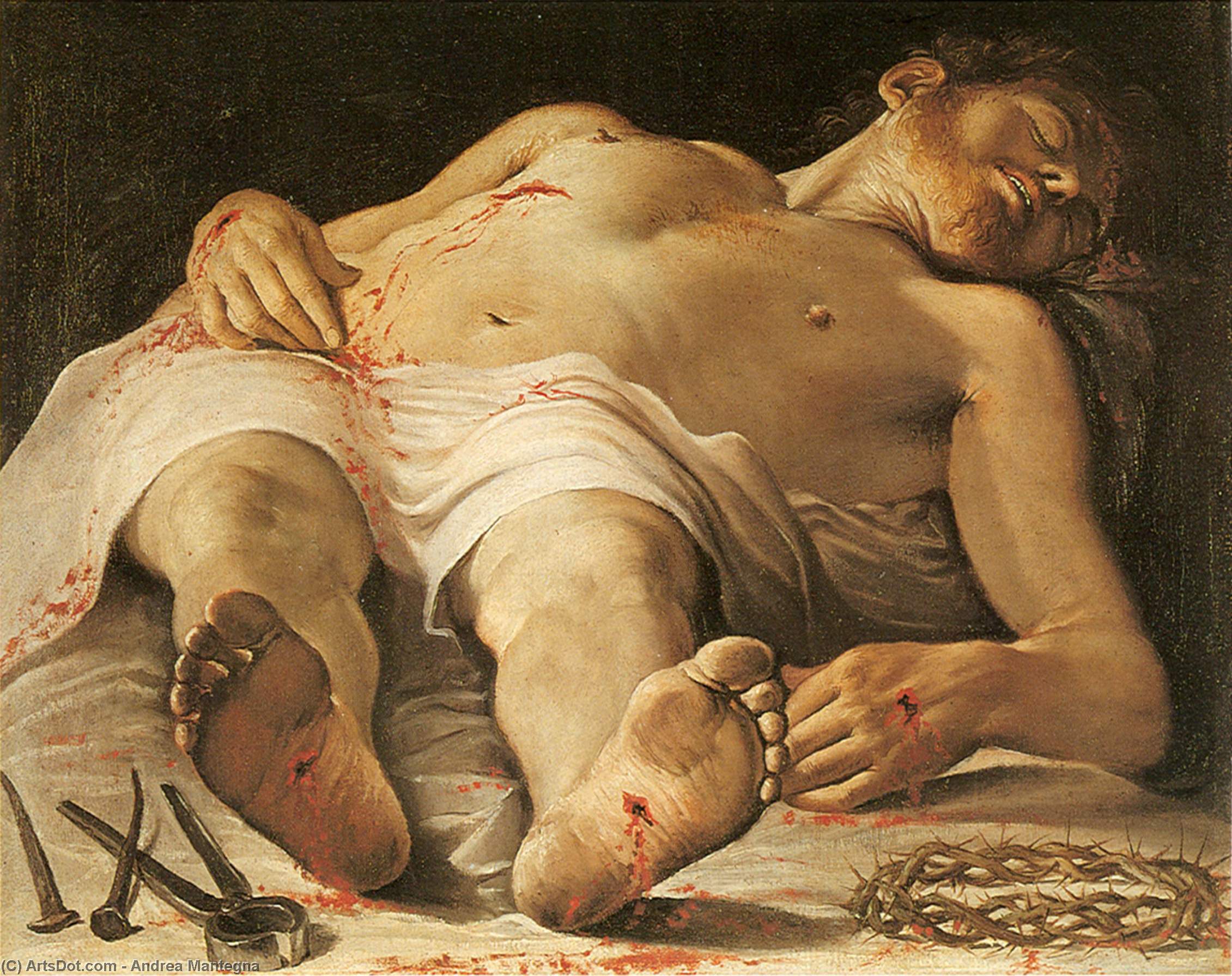 Wikioo.org - The Encyclopedia of Fine Arts - Painting, Artwork by Andrea Mantegna - dead christ )