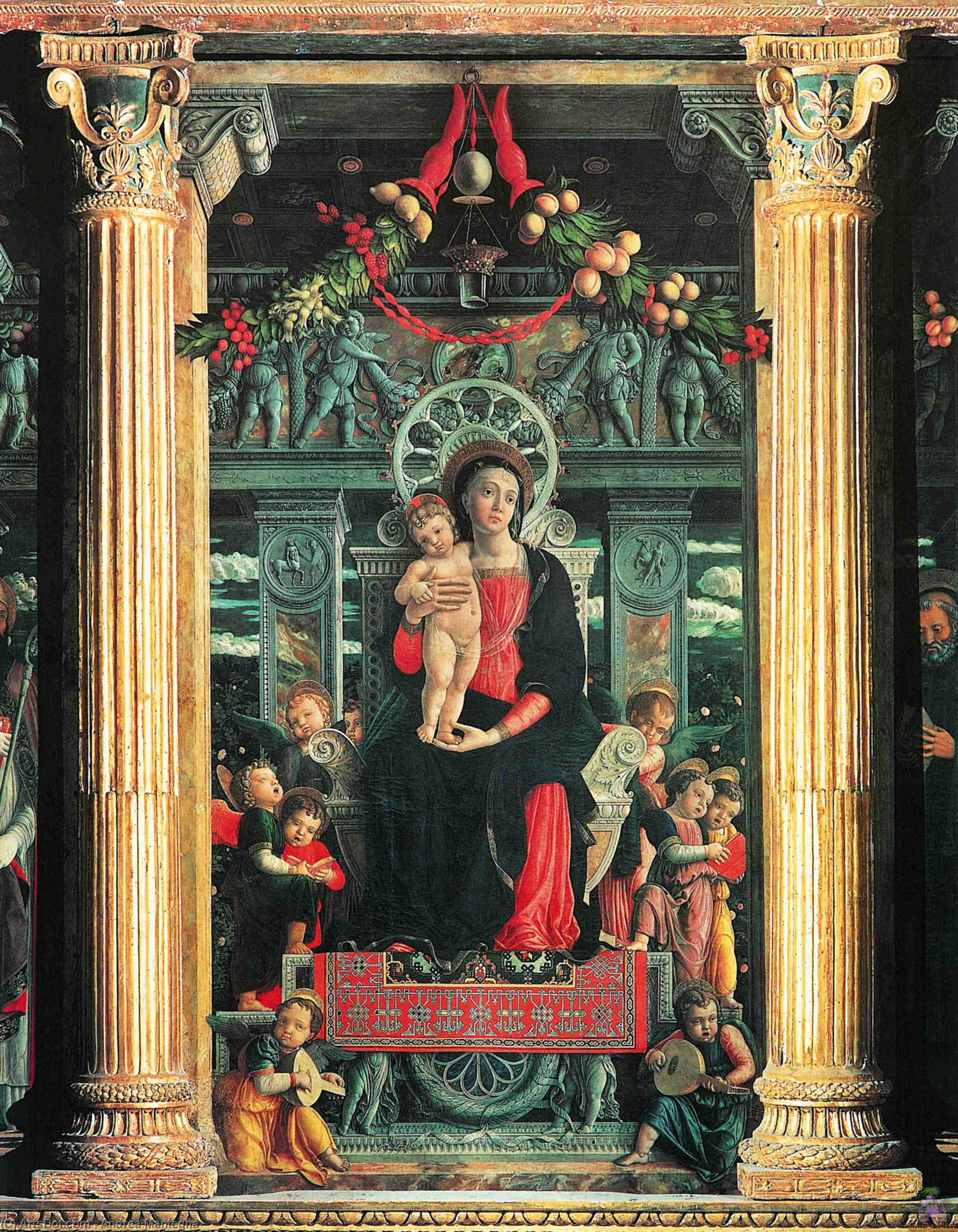Wikioo.org - Encyklopedia Sztuk Pięknych - Malarstwo, Grafika Andrea Mantegna - san zeno altarpiece (detail) -