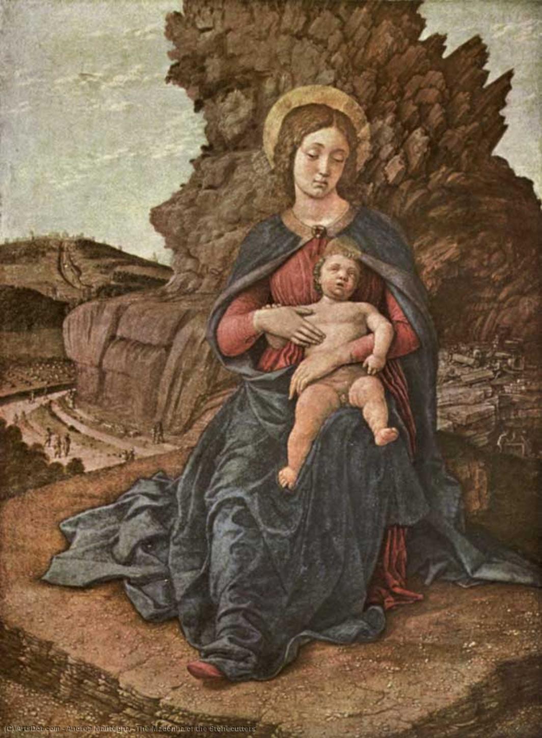 Wikioo.org - The Encyclopedia of Fine Arts - Painting, Artwork by Andrea Mantegna - The Madonna of the Stonecutters