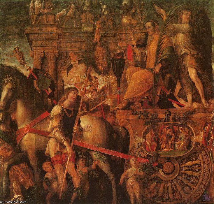 WikiOO.org - Enciklopedija dailės - Tapyba, meno kuriniai Andrea Mantegna - Triumphs of Caeser (scene 9) -