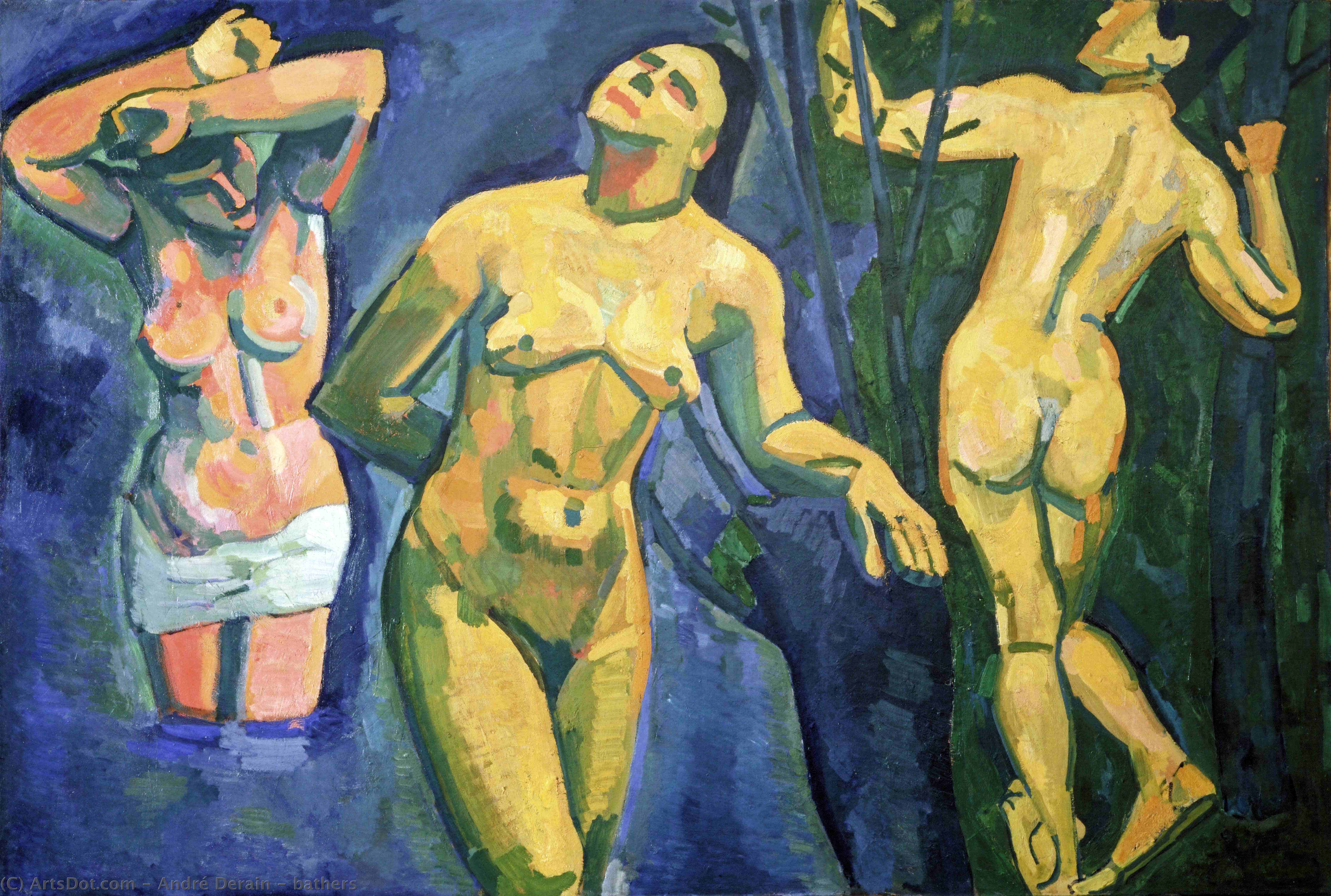 WikiOO.org - Енциклопедия за изящни изкуства - Живопис, Произведения на изкуството André Derain - bathers