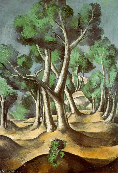 Wikioo.org - สารานุกรมวิจิตรศิลป์ - จิตรกรรม André Derain - Grove oil on canvas The Hermitage, St. Peters
