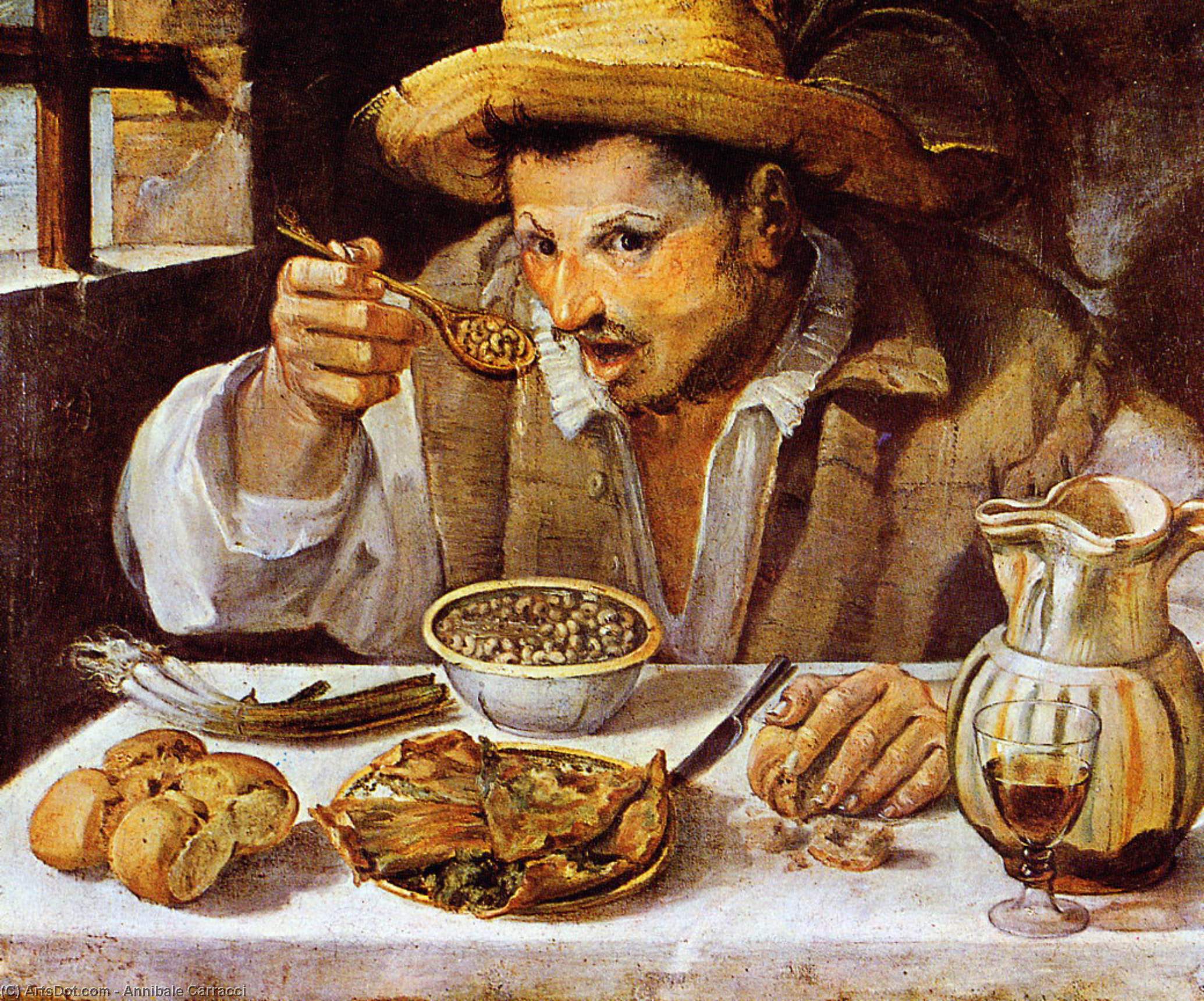 Wikioo.org - The Encyclopedia of Fine Arts - Painting, Artwork by Annibale Carracci - The beaneater Sun
