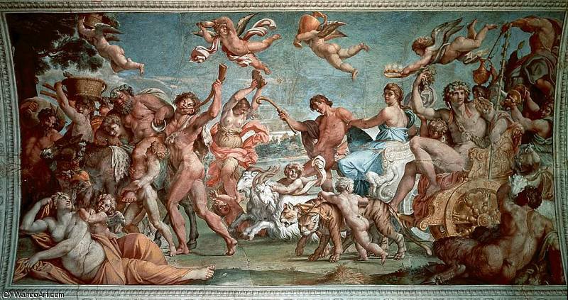 WikiOO.org - Енциклопедія образотворчого мистецтва - Живопис, Картини
 Annibale Carracci - Triumph of Bacchus and Araiadne