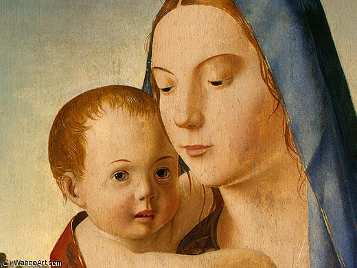 Wikioo.org - Encyklopedia Sztuk Pięknych - Malarstwo, Grafika Antonello Di Giovanni Di Antonio (Antonello Da Messina) - Madonna and Child