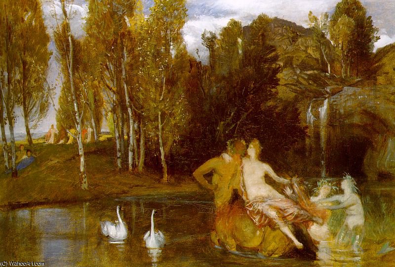 Wikioo.org - The Encyclopedia of Fine Arts - Painting, Artwork by Arnold Bocklin - elysian fields