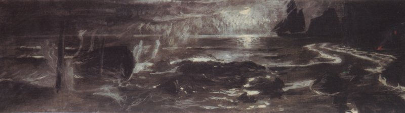 Wikioo.org - สารานุกรมวิจิตรศิลป์ - จิตรกรรม Arnold Bocklin - Vision at sea