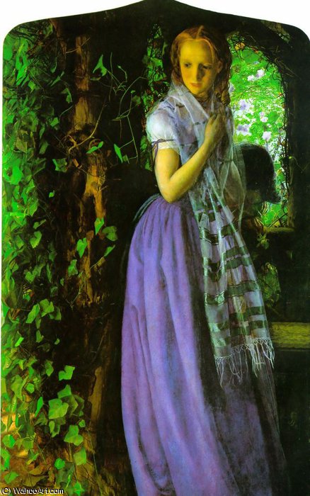 WikiOO.org - Encyclopedia of Fine Arts - Maleri, Artwork Arthur Hughes - April love