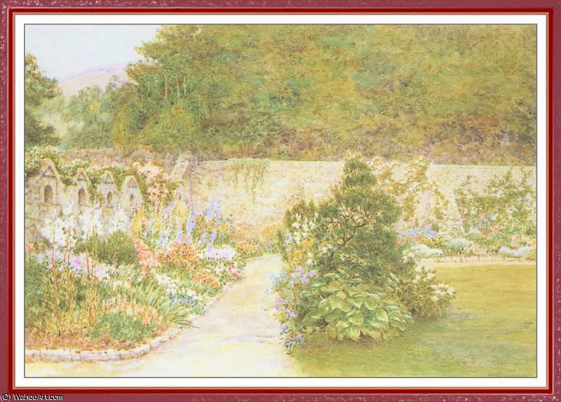 Wikioo.org - The Encyclopedia of Fine Arts - Painting, Artwork by Arthur Hughes - foord the walled garden
