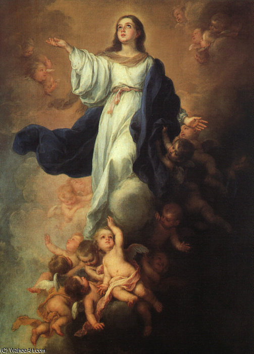 WikiOO.org - Encyclopedia of Fine Arts - Maleri, Artwork Bartolome Esteban Murillo - Assumption of the Virgin