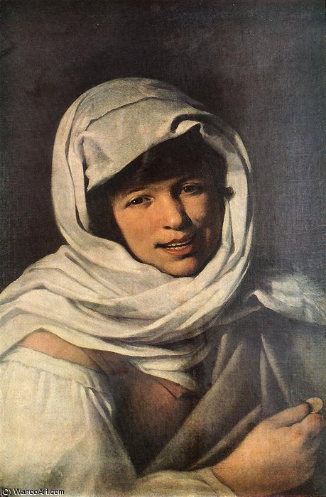 Wikioo.org - The Encyclopedia of Fine Arts - Painting, Artwork by Bartolome Esteban Murillo - The Girl with a Coin (Girl of Galicia)