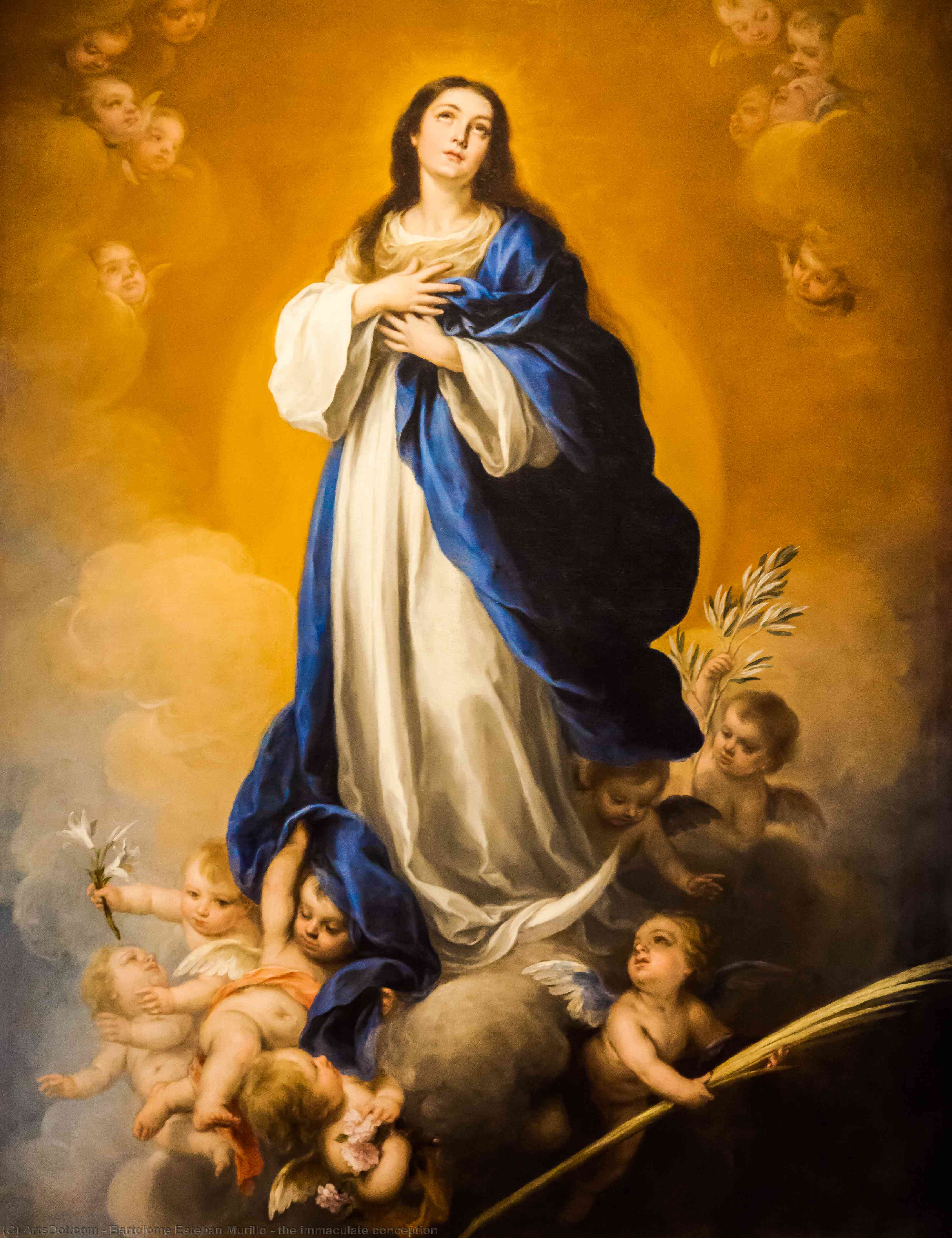 Wikioo.org - The Encyclopedia of Fine Arts - Painting, Artwork by Bartolome Esteban Murillo - the immaculate conception