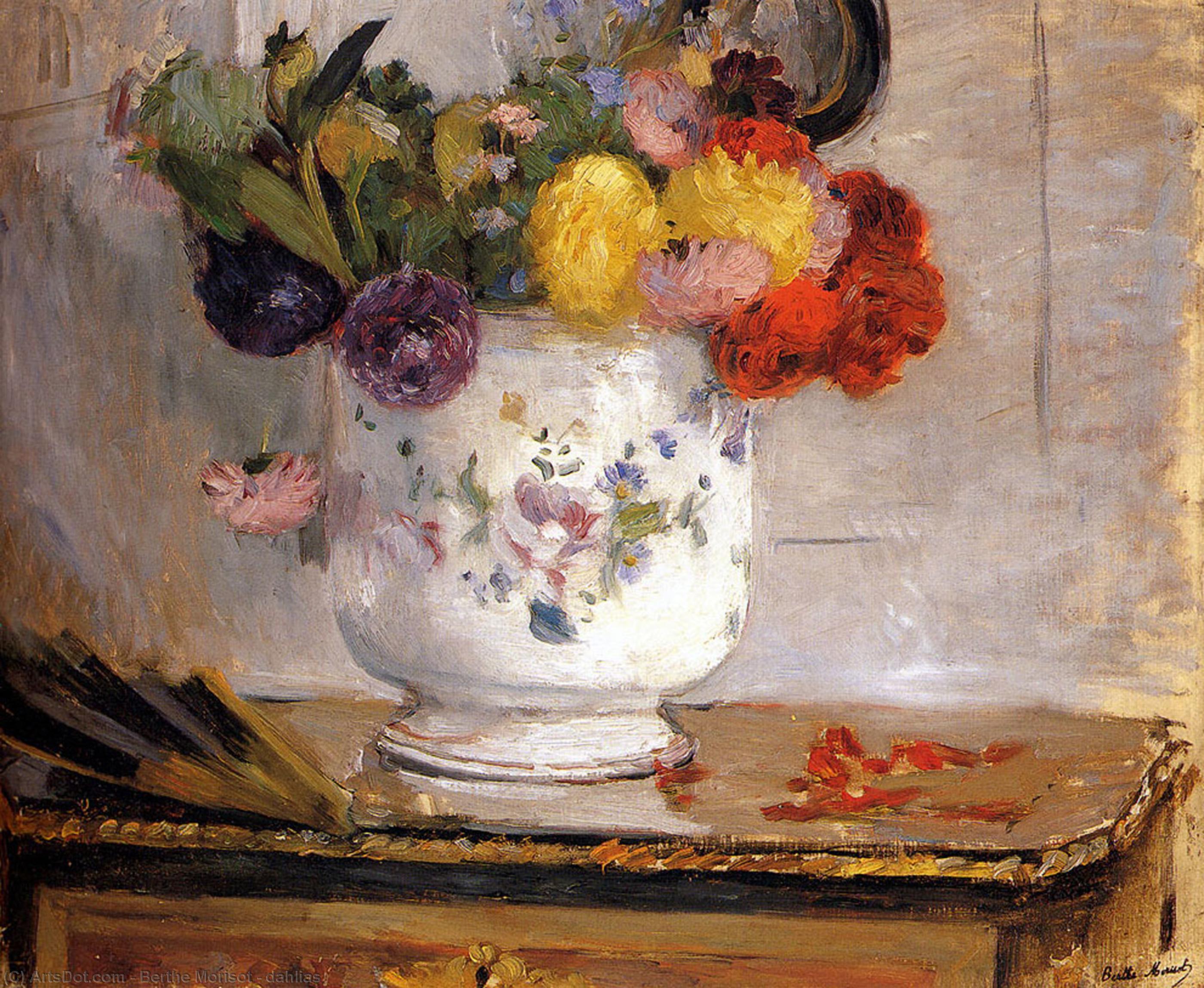 Wikioo.org - The Encyclopedia of Fine Arts - Painting, Artwork by Berthe Morisot - dahlias