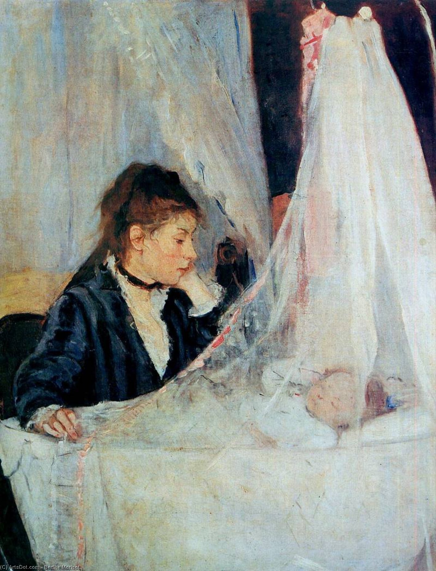 WikiOO.org - Εγκυκλοπαίδεια Καλών Τεχνών - Ζωγραφική, έργα τέχνης Berthe Morisot - The cradle Sun