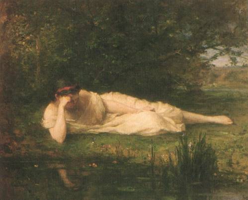 Wikioo.org - The Encyclopedia of Fine Arts - Painting, Artwork by Berthe Morisot - waters edge