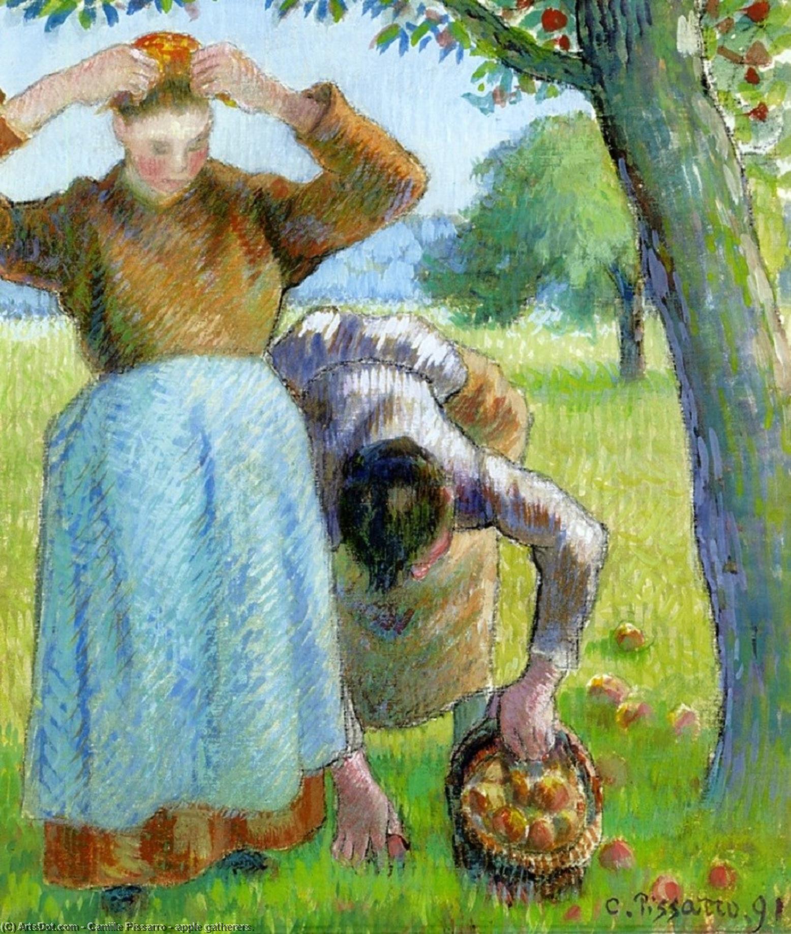 Wikioo.org - The Encyclopedia of Fine Arts - Painting, Artwork by Camille Pissarro - apple gatherers.