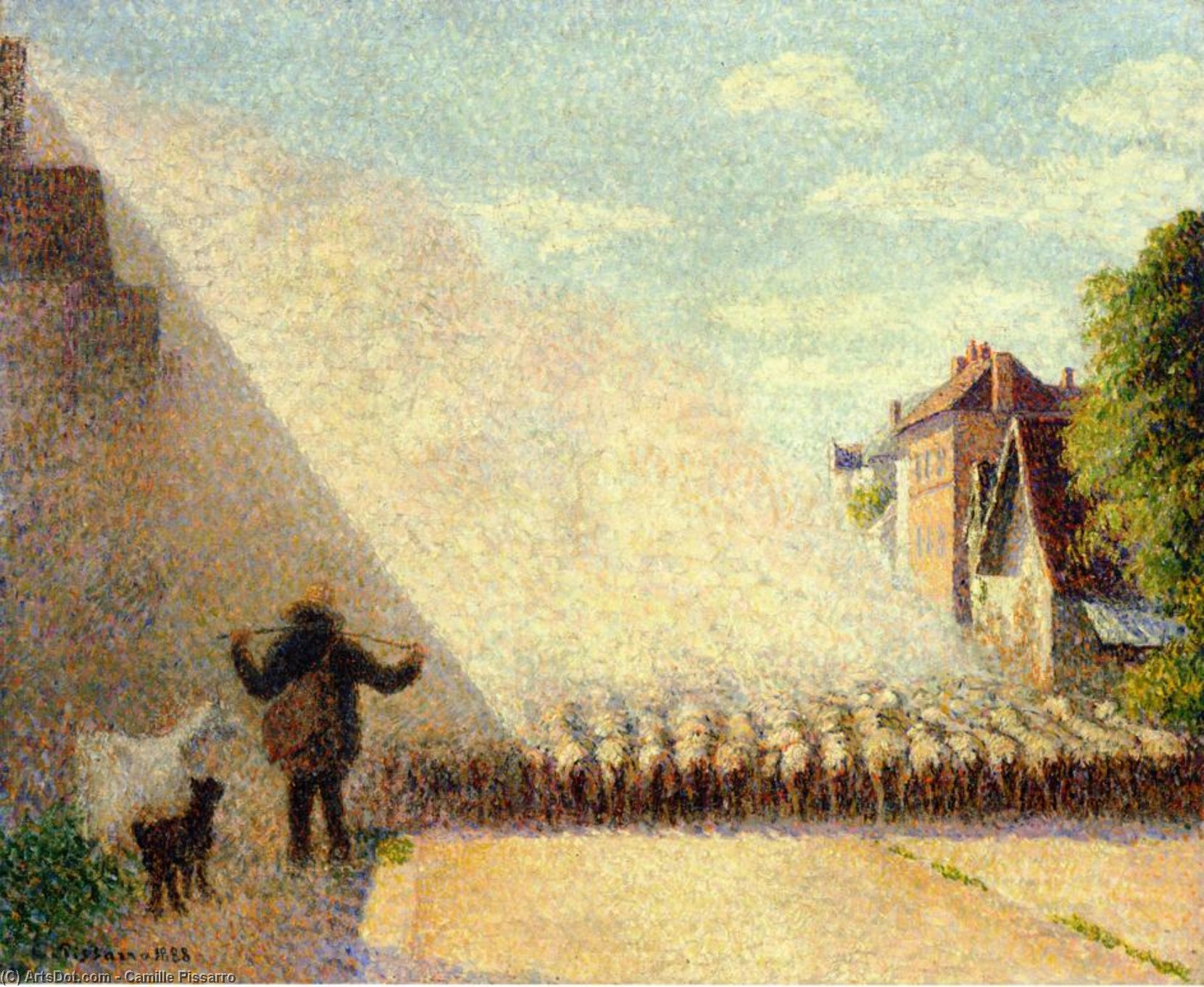 Wikioo.org – La Enciclopedia de las Bellas Artes - Pintura, Obras de arte de Camille Pissarro - rebaño todaclasede  oveja