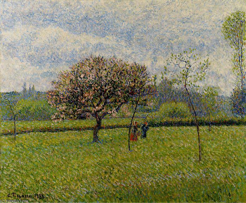 WikiOO.org - Енциклопедия за изящни изкуства - Живопис, Произведения на изкуството Camille Pissarro - Flowering Apple Trees at Eragny.