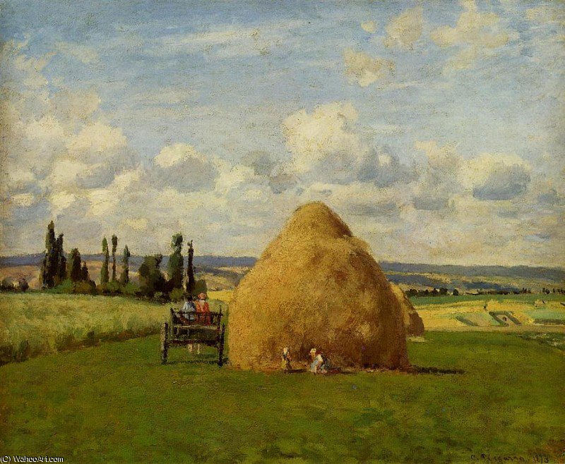 Wikioo.org - The Encyclopedia of Fine Arts - Painting, Artwork by Camille Pissarro - haystack, pontoise.