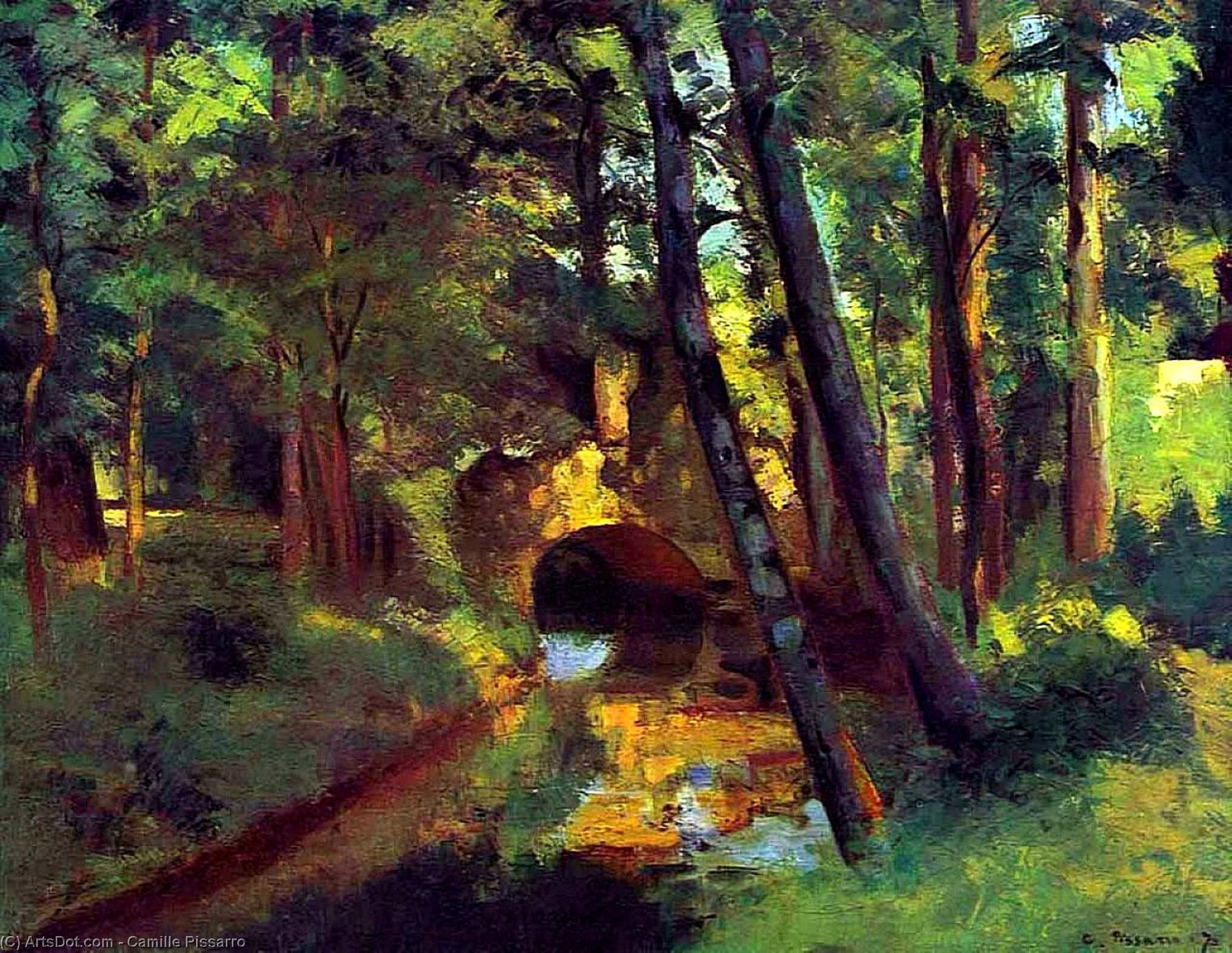 WikiOO.org - Güzel Sanatlar Ansiklopedisi - Resim, Resimler Camille Pissarro - Landscape near Pontoise