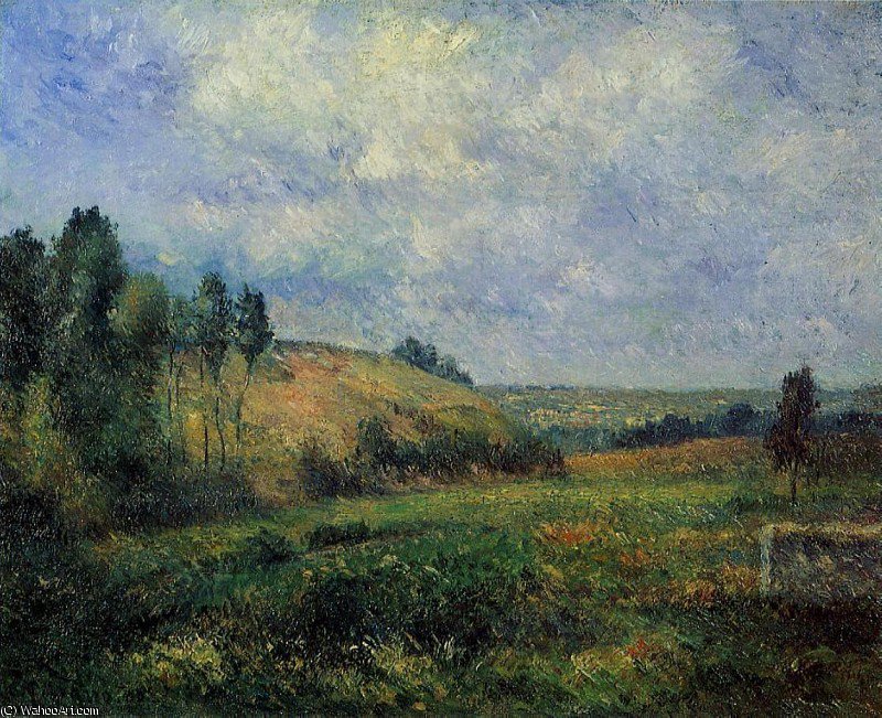 Wikioo.org - The Encyclopedia of Fine Arts - Painting, Artwork by Camille Pissarro - Landscape, near Pontoise.