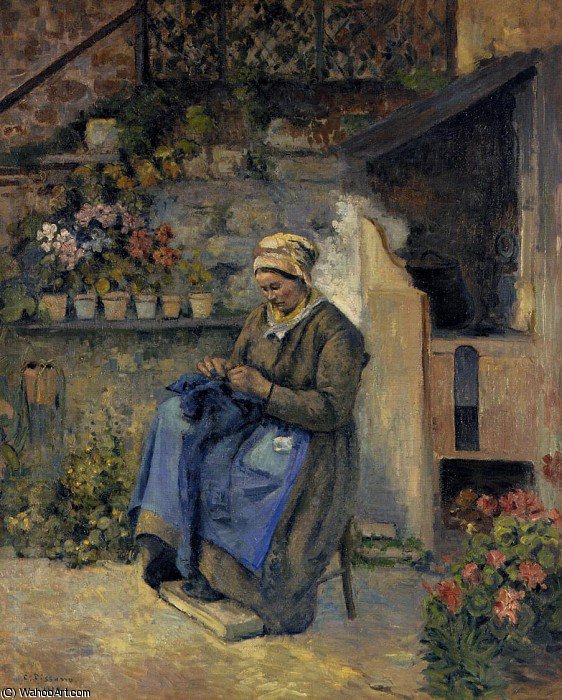 WikiOO.org - Енциклопедія образотворчого мистецтва - Живопис, Картини
 Camille Pissarro - mother jolly.