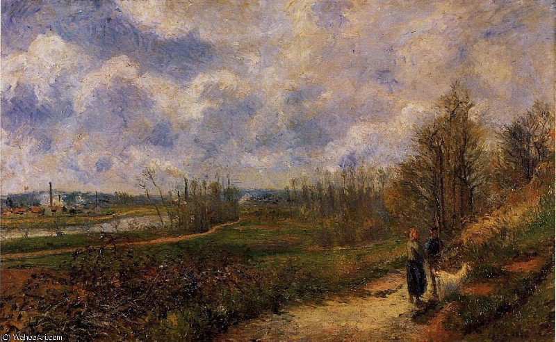 Wikioo.org - The Encyclopedia of Fine Arts - Painting, Artwork by Camille Pissarro - Path to Le Chou, Pontoise.