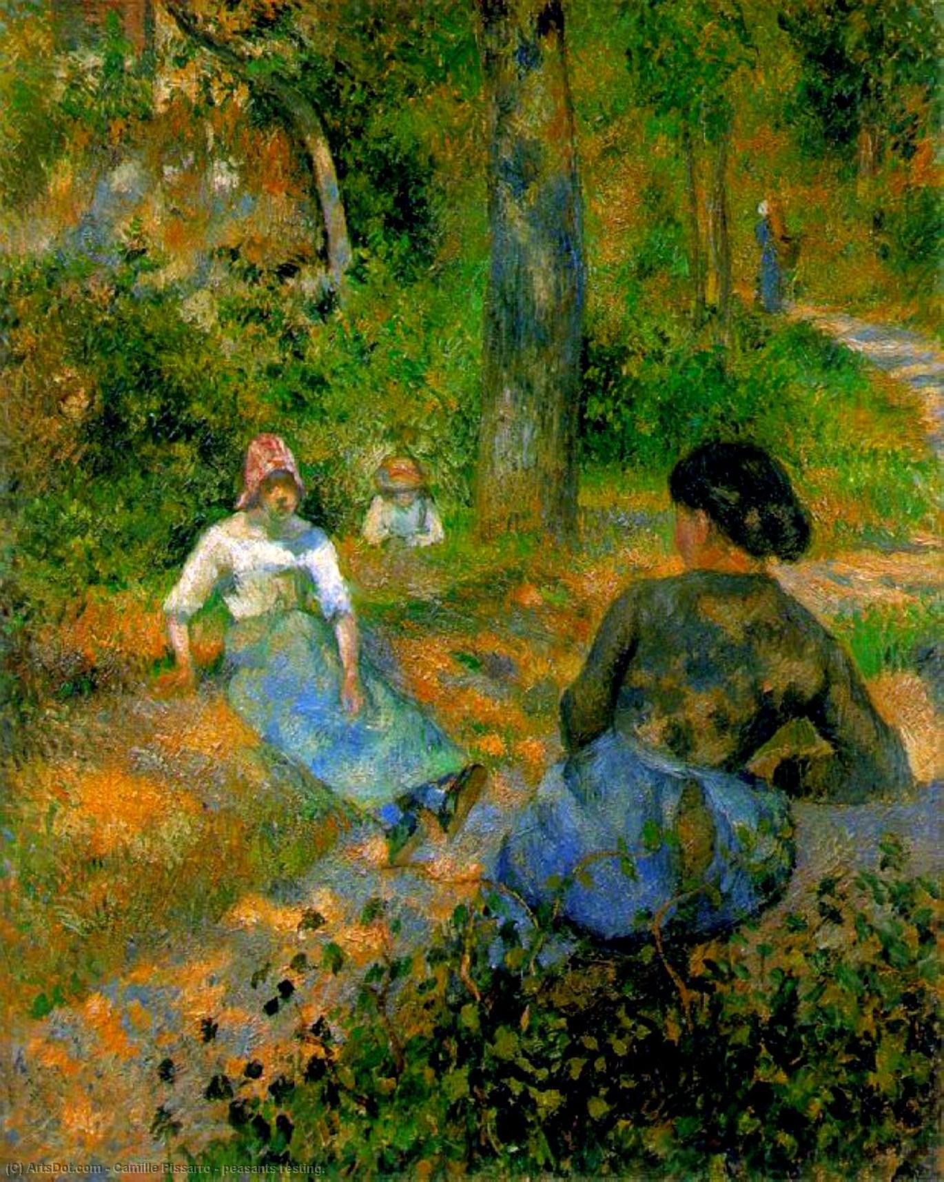 WikiOO.org - Enciclopedia of Fine Arts - Pictura, lucrări de artă Camille Pissarro - peasants resting.