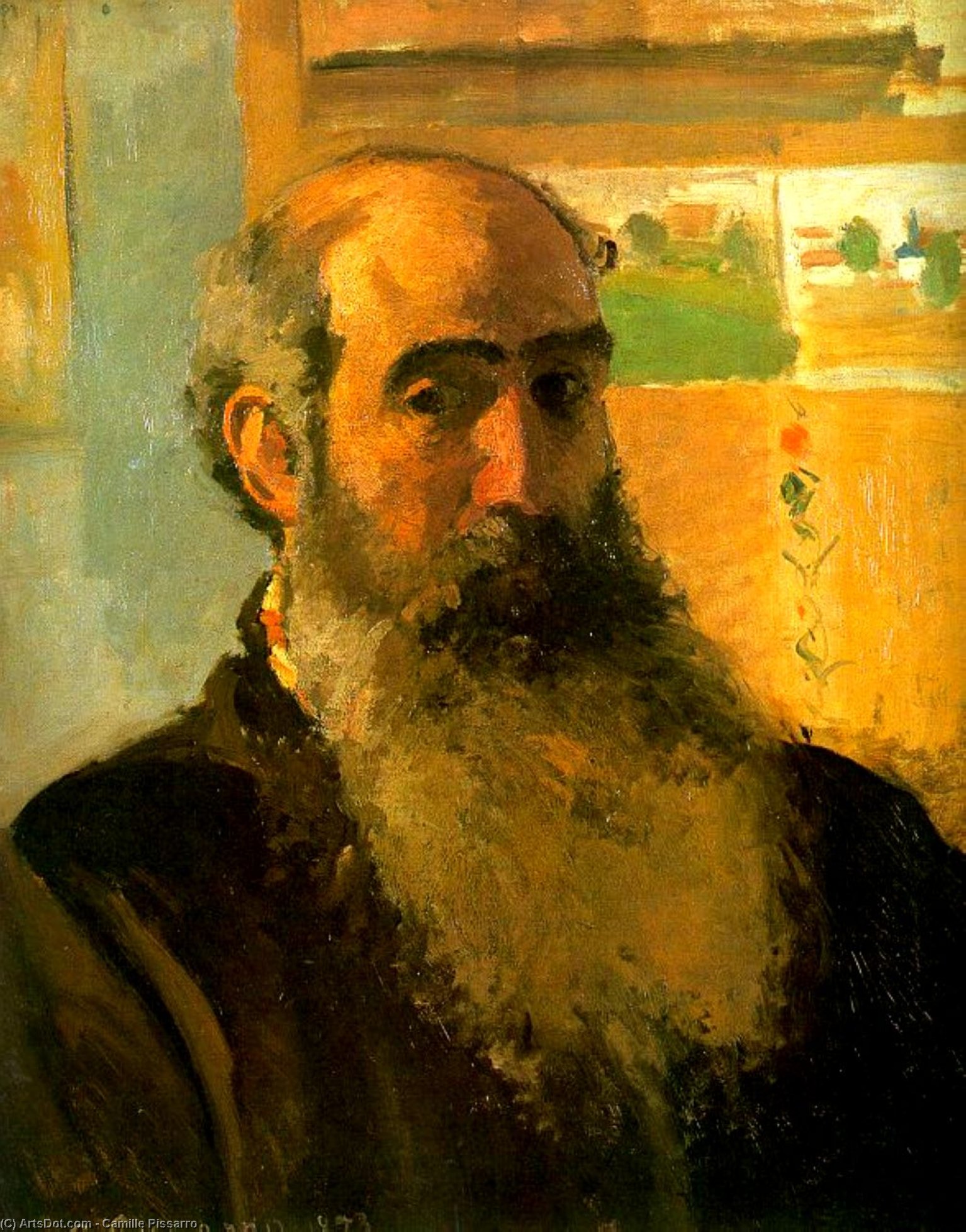Wikioo.org - The Encyclopedia of Fine Arts - Painting, Artwork by Camille Pissarro - self portrait.