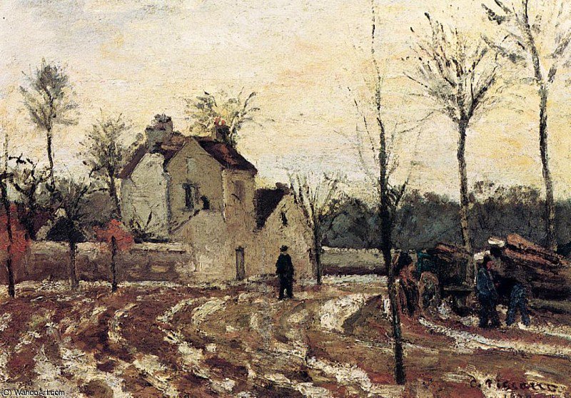 Wikioo.org - The Encyclopedia of Fine Arts - Painting, Artwork by Camille Pissarro - thaw, pontoise.