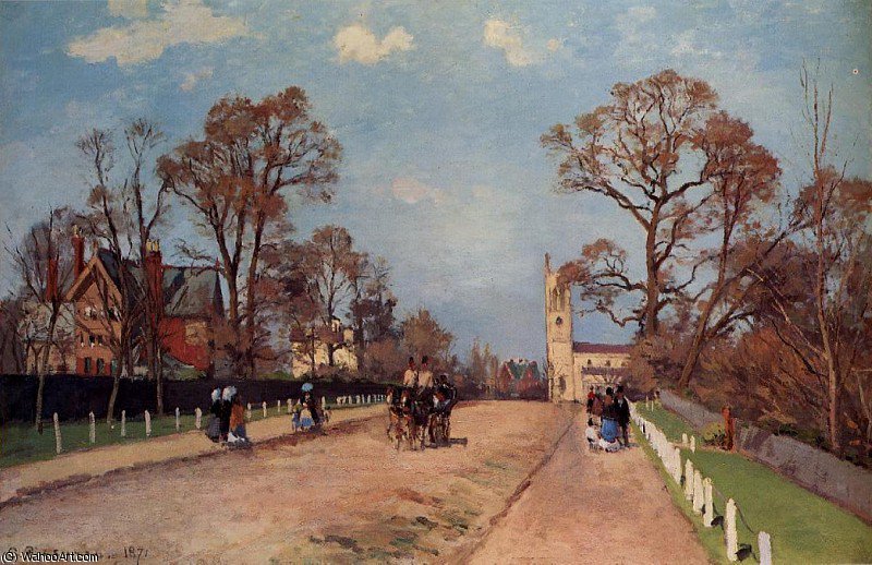 Wikioo.org - The Encyclopedia of Fine Arts - Painting, Artwork by Camille Pissarro - the avenue, sydenham.