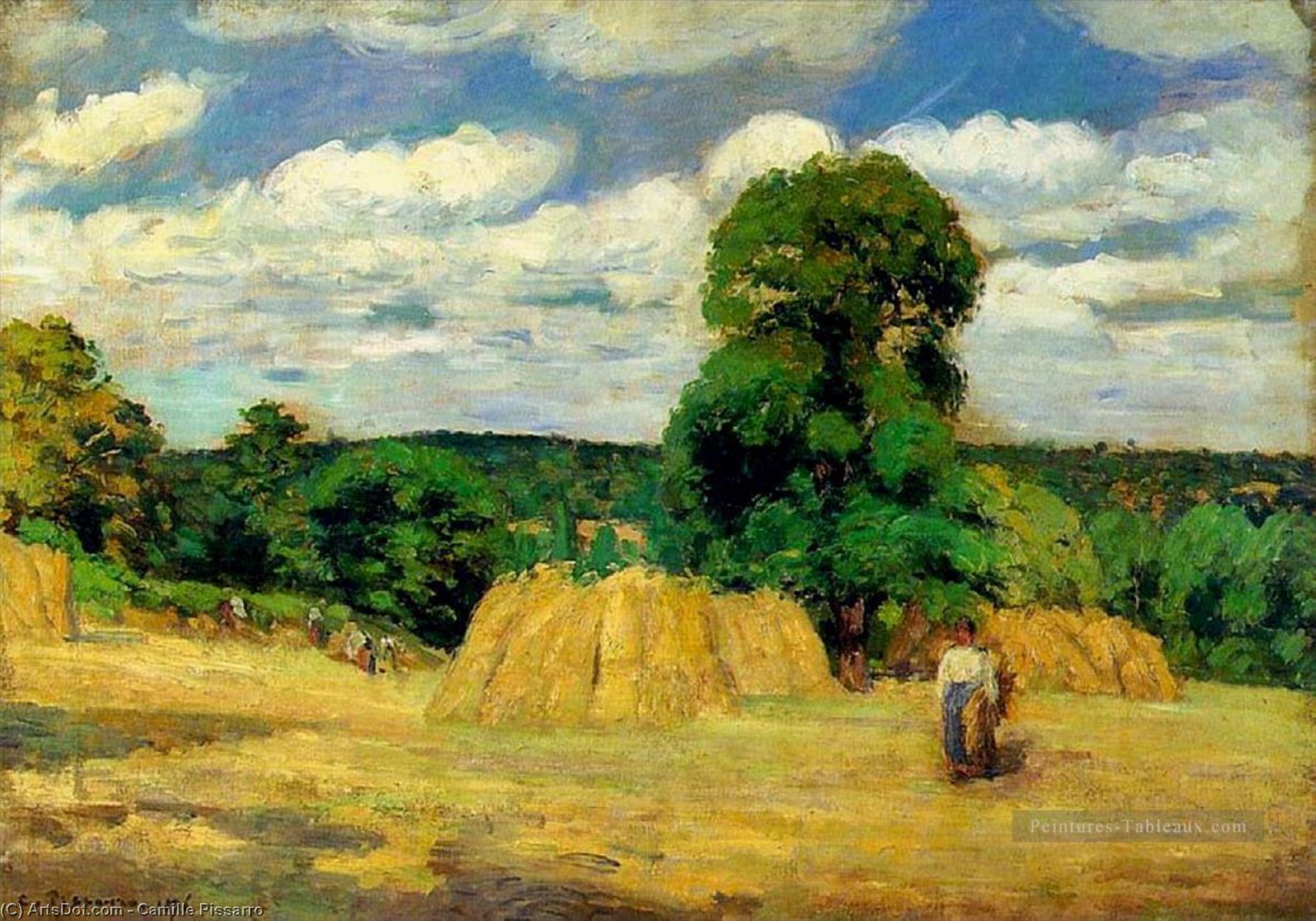 Wikioo.org - The Encyclopedia of Fine Arts - Painting, Artwork by Camille Pissarro - The Harvest at Montfoucault.